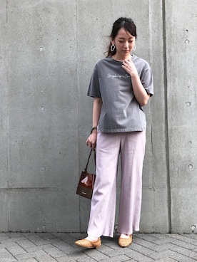 「高島ちぢみ」｜COMME CA ISM STAFFさん（レディース・164cm）の夏コーディネート