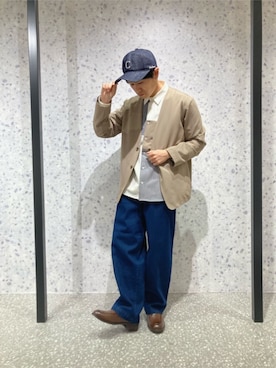 「COMME CA ISM（コムサイズム）のアイテム（パンツ）」を使った、COMME CA ISM STAFFさん（メンズ・162cm）の春コーディネート