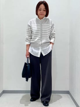 「COMME CA ISM（コムサイズム）のアイテム（パンツ）」を使った、COMME CA ISM STAFFさん（レディース・155cm）の春コーディネート