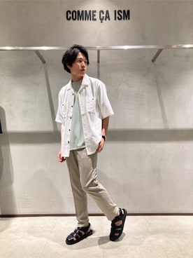 「COMME CA ISM（コムサイズム）のアイテム」を使った、COMME CA ISM STAFFさん（メンズ・162cm）の夏コーディネート