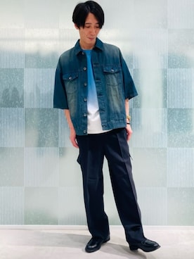 「COMME CA ISM（コムサイズム）のアイテム」を使った、COMME CA ISM STAFFさん（メンズ・175cm）の夏コーディネート