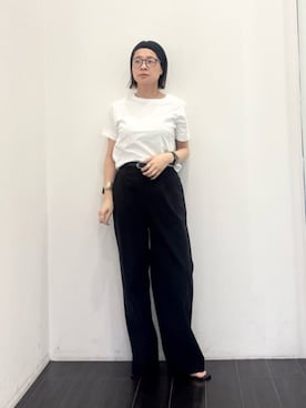 「COMME CA ISM（コムサイズム）のアイテム」を使った、COMME CA ISM STAFFさん（レディース・157cm）の夏コーディネート