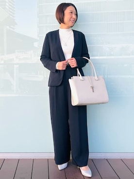 COMME CA ISM STAFFさん（レディース・155cm）の冬コーディネート