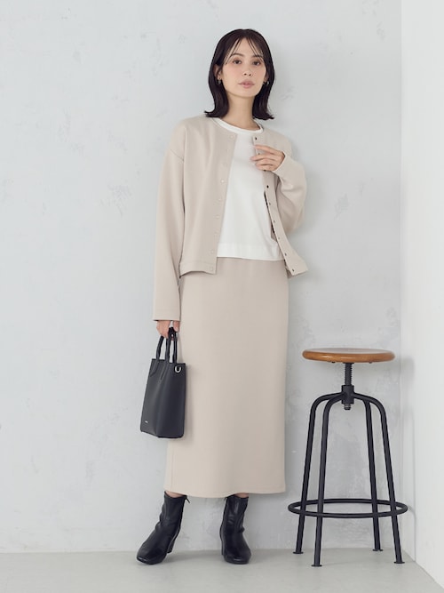 新色追加】ダンボールニット ナロースカート / セットアップ対応