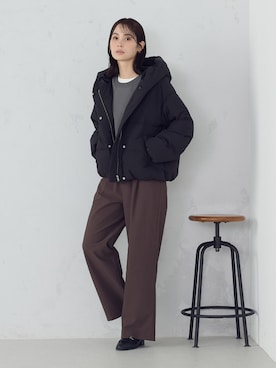 「アイテム（ダウンジャケット/コート）」を使った、COMME CA ISM STAFFさん（レディース・166cm）の秋コーディネート
