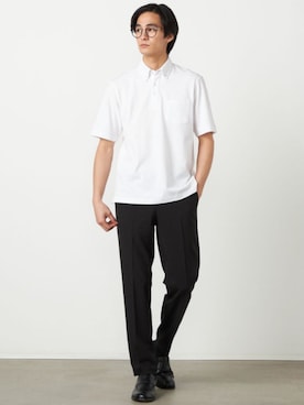 「COMME CA ISM（コムサイズム）のアイテム（パンツ）」を使った、COMME CA ISM STAFFさん（メンズ・178cm）の春コーディネート