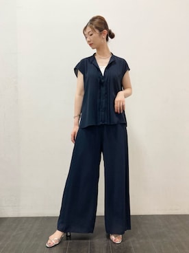 「COMME CA ISM（コムサイズム）のアイテム」を使った、COMME CA ISM STAFFさん（レディース・167cm）の夏コーディネート