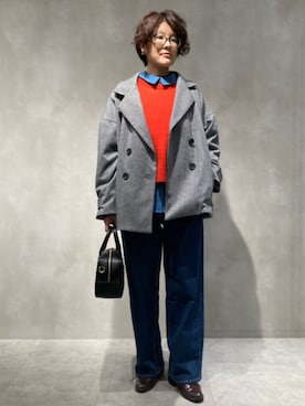 「アイテム（ボストンバッグ）」を使った、COMME CA ISM STAFFさん（レディース・165cm）の冬コーディネート