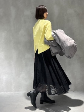 「アイテム（スカート）」を使った、COMME CA ISM STAFFさん（レディース・170cm）の冬コーディネート