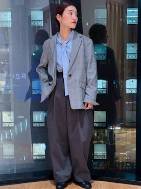 「COMME CA ISM（コムサイズム）のアイテム（パンツ）」を使った、COMME CA ISM STAFFさん（レディース・151cm）の春コーディネート