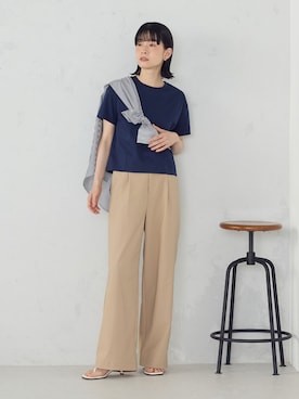 「COMME CA MODELS（コムサモデルズ）のアイテム」を使った、COMME CA ISM STAFFさん（レディース・162cm）の夏コーディネート