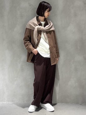 「アイテム（ジャケット/アウター）」を使った、COMME CA ISM STAFFさん（レディース・170cm）の秋コーディネート