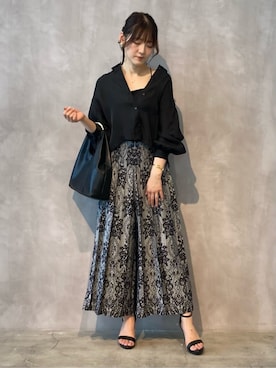 「COMME CA ISM（コムサイズム）のアイテム」を使った、COMME CA ISM STAFFさん（レディース・160cm）の夏コーディネート