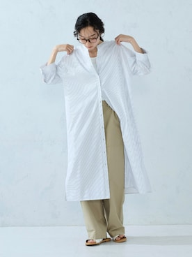 「COMME CA ISM（コムサイズム）のアイテム」を使った、COMME CA ISM STAFFさん（レディース・164cm）の夏コーディネート