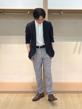「COMME CA ISM（コムサイズム）のアイテム」を使った、COMME CA ISM STAFFさん（メンズ・170cm）の春コーディネート