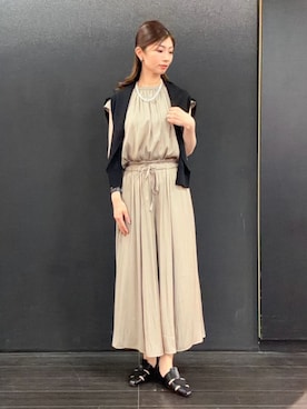 「COMME CA ISM（コムサイズム）のアイテム」を使った、COMME CA ISM STAFFさん（レディース・166cm）の春コーディネート