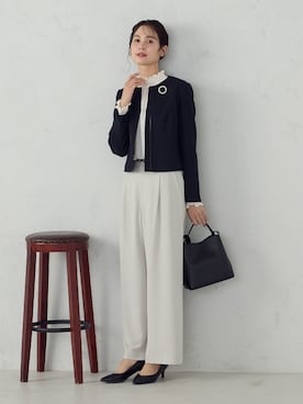 「アイテム（フォーマルスーツ/小物）」を使った、COMME CA ISM STAFFさん（レディース・166cm）の冬コーディネート