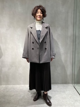 「アイテム（スカート）」を使った、COMME CA ISM STAFFさん（メンズ・165cm）の秋コーディネート