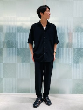 「COMME CA ISM（コムサイズム）のアイテム」を使った、COMME CA ISM STAFFさん（メンズ・175cm）の夏コーディネート