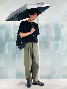 「COMME CA ISM（コムサイズム）のアイテム」を使った、COMME CA ISM STAFFさん（メンズ・175cm）の夏コーディネート