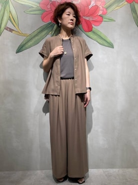 「COMME CA ISM（コムサイズム）のアイテム（アクセサリー）」を使った、COMME CA ISM STAFFさん（レディース・168cm）の夏コーディネート