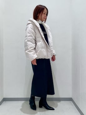 「アイテム（スカート）」を使った、COMME CA ISM STAFFさん（メンズ・155cm）の秋コーディネート