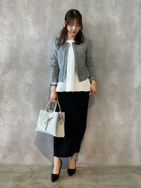 「COMME CA ISM（コムサイズム）のアイテム」を使った、COMME CA ISM STAFFさん（レディース・160cm）の冬コーディネート