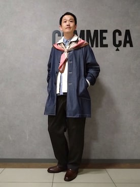 「COMME CA ISM（コムサイズム）のアイテム（パンツ）」を使った、COMME CA ISM STAFFさん（メンズ・181cm）の春コーディネート