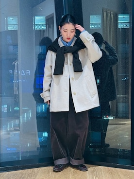 「COMME CA ISM（コムサイズム）のアイテム」を使った、COMME CA ISM STAFFさん（レディース・151cm）の冬コーディネート