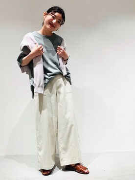 COMME CA ISM STAFFさん（レディース・151cm）の夏コーディネート