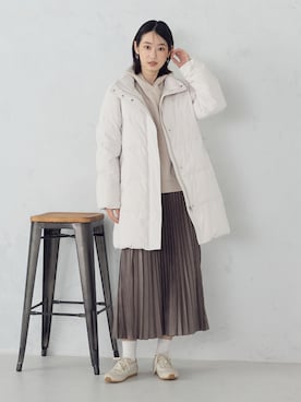 「COMME CA ISM（コムサイズム）のアイテム」を使った、COMME CA ISM STAFFさん（レディース・169cm）の冬コーディネート