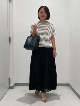 「COMME CA ISM（コムサイズム）のアイテム」を使った、COMME CA ISM STAFFさん（レディース・157cm）の夏コーディネート