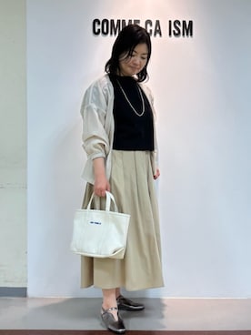 「COMME CA ISM（コムサイズム）のアイテム」を使った、COMME CA ISM STAFFさん（レディース・156cm）の春コーディネート