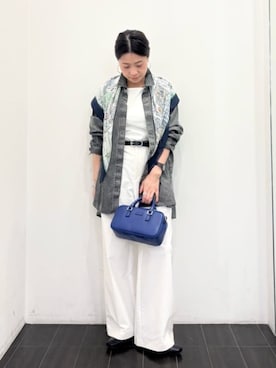 「COMME CA ISM（コムサイズム）のアイテム」を使った、COMME CA ISM STAFFさん（レディース・156cm）の春コーディネート