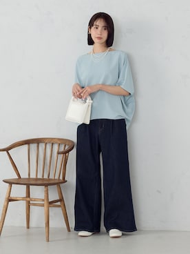 「COMME CA ISM（コムサイズム）のアイテム」を使った、COMME CA ISM STAFFさん（レディース・166cm）の春コーディネート