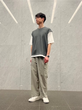 「COMME CA ISM（コムサイズム）のアイテム」を使った、COMME CA ISM STAFFさん（メンズ・178cm）の夏コーディネート