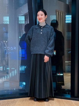 「COMME CA ISM（コムサイズム）のアイテム」を使った、COMME CA ISM STAFFさん（レディース・151cm）の冬コーディネート