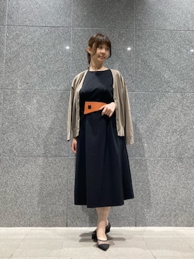 「アイテム（ベルト、オレンジ系）」を使った、COMME CA ISM STAFFさん（レディース・160cm）の夏コーディネート