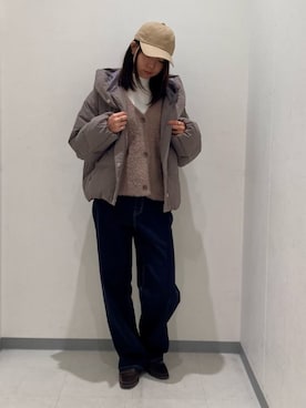 「ワントーンコーデ」｜「アイテム（ジャケット/アウター）」を使った、COMME CA ISM STAFFさん（レディース・161cm）の冬コーディネート