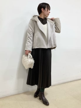 「COMME CA MODELS（コムサモデルズ）のアイテム」を使った、COMME CA ISM STAFFさん（レディース・163cm）の秋コーディネート
