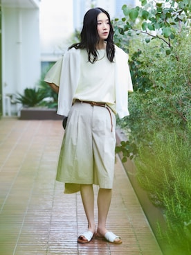 「COMME CA ISM（コムサイズム）のアイテム」を使った、COMME CA ISM STAFFさん（レディース・168cm）の春コーディネート