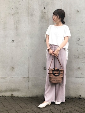 COMME CA ISM STAFFさん（レディース・151cm）の夏コーディネート