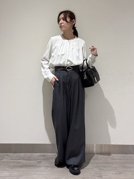 「NATURAL BEAUTY BASIC（ナチュラルビューティーベーシック）のアイテム（ショルダーバッグ）」を使った、mikiさん（レディース・151cm）の秋コーディネート