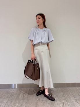 「NATURAL BEAUTY BASIC（ナチュラルビューティーベーシック）のアイテム」を使った、mikiさん（レディース・151cm）の夏コーディネート