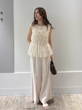 「NATURAL BEAUTY BASIC（ナチュラルビューティーベーシック）のアイテム」を使った、mikiさん（レディース・151cm）の夏コーディネート
