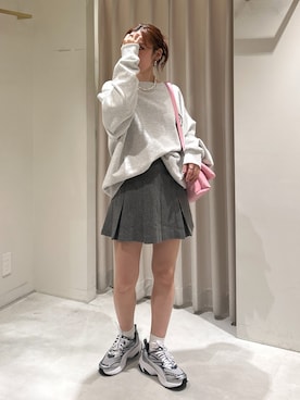 「FREE'S MART（フリーズマート）のアイテム（スウェット）」を使った、mikiさん（レディース・151cm）の冬コーディネート