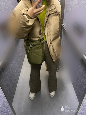 「Ungrid（アングリッド）のショートボリュームダウン（ダウンジャケット/コート）」を使った、＊ぴぴさん（レディース・162cm）の冬コーディネート