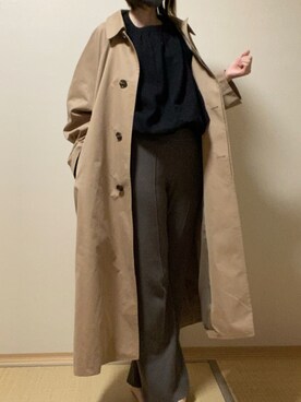 「Ungrid（アングリッド）のアイテム（ステンカラーコート）」を使った、＊ぴぴさん（レディース・162cm）の秋コーディネート