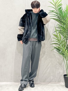 SHI-MAさん（メンズ・173cm）の冬コーディネート