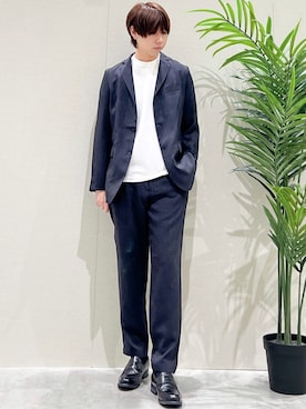 「SOUP（スープ）のアイテム」を使った、SHI-MAさん（メンズ・173cm）の春コーディネート